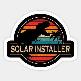 Solar Installer Dinosaur Sticker